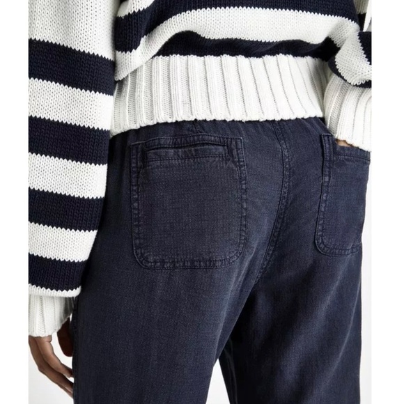 Splendid Perla Linen Blend Pull on Tapered Leg With Pockets Lounger Pant Small - Picture 3 of 6